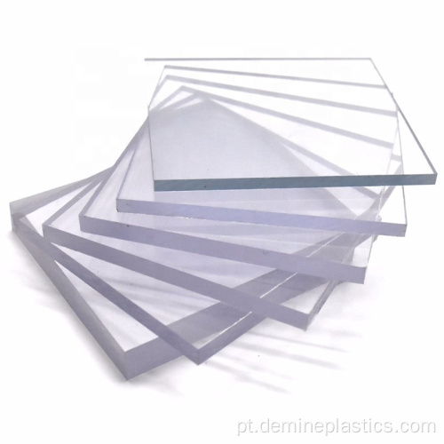 Folha de policarbonato transparente antiestático para painel de janela